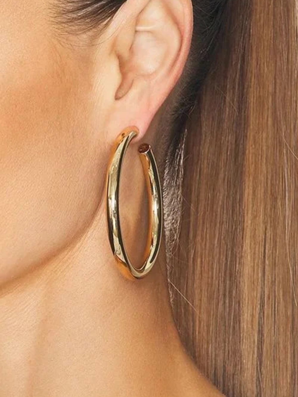 NEW The M Jewelers NY Gold Hoop Earrings